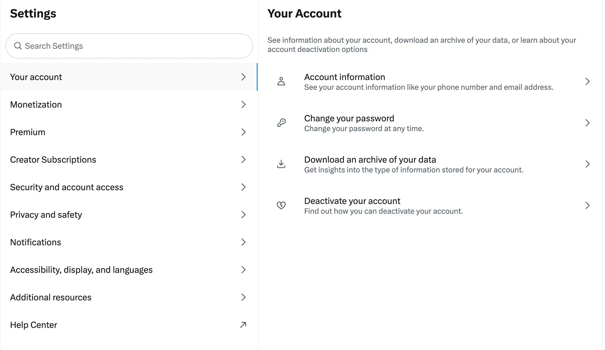 Twitter X deactivate your account