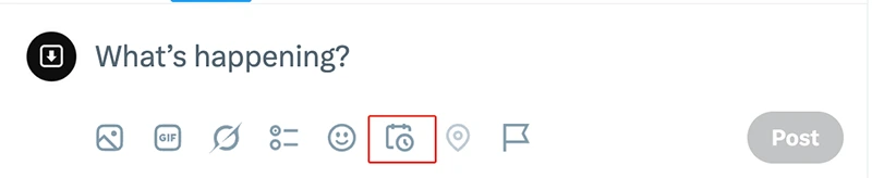 Kalender-Icon für geplante Posts auf X